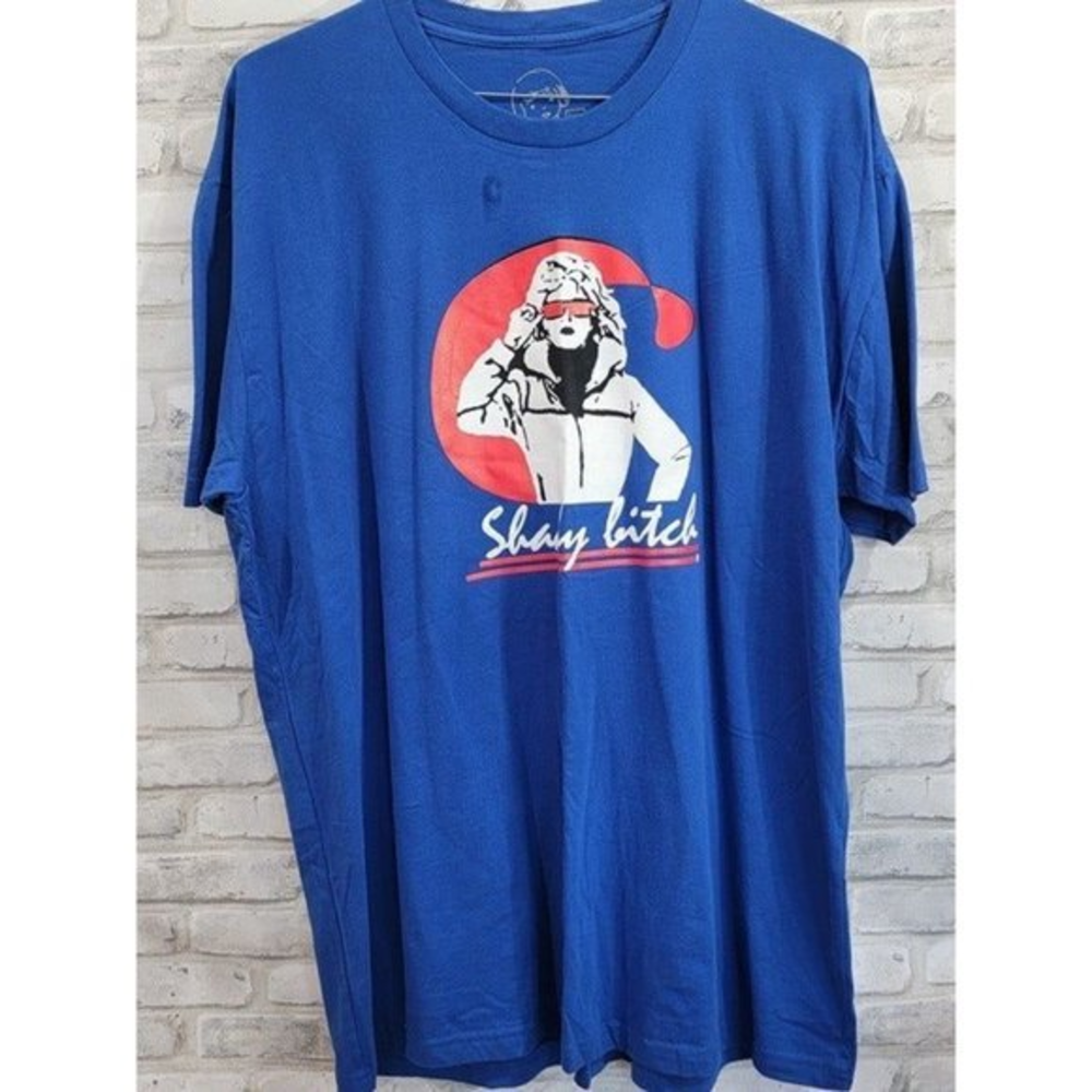 Polly & Crackers Women’s Shady Btch Royal Blue Tshirt Size 2XL Adult